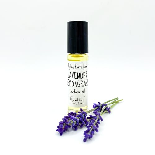 Lavender Lemongrass Perfume Oil, Natural Scent Made with Essential Oils