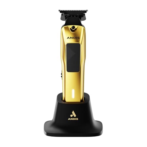 Andis 562310 Phenom Professional Cord/Cordless Lithium-ion Electric Beard & Hair Trimmer with Charging Stand, Gold