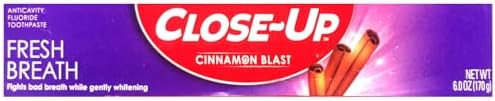 Close-Up Cinnamon Anticavity Flouride Toothpaste 6 Ounce (Pack of 4)