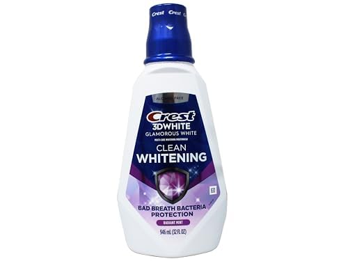 Crest 3D White Multi-Care Whitening Rinse, Glamorous White, Fresh Mint-32 oz, 946 milliter