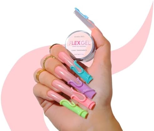Kiara Sky Flex Gel - Clear Nail Art Gel for Molding, Sculpting and Glam Nail Decorations - 5g