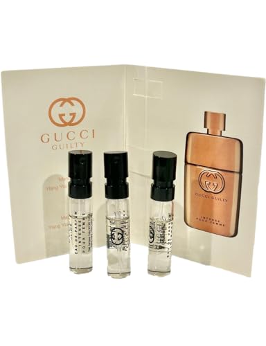 Gucci Guilty Intense Sample Perfume Women EDP Spray Pour Femme 1.5 ml / 0.05 oz - set of 3