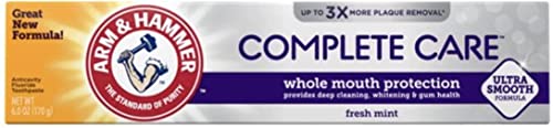 Arm & Hammer Complete Care Stain Defense Fluoride Anticavity Toothpaste, 6 oz (Pack of 6) (Packaging May Vary) (Packaging May Vary)