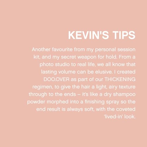 KEVIN.MURPHY DOO.OVER - Dry Powder Finishing Hair Spray - For All Hair Types & Lengths - Removes Oils & Product Residue - With Tapioca - Unscented - 100 mL / 3.4 fl oz