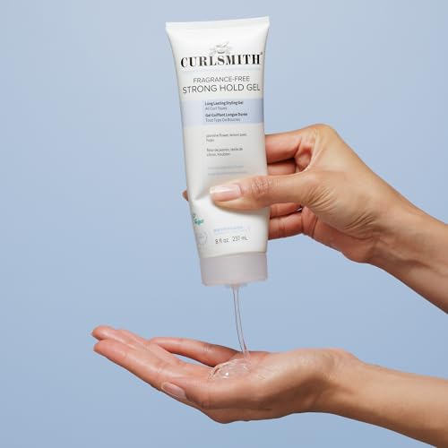 CURLSMITH Fragrance-Free Strong Hold Styling Gel 8 oz | Long-Lasting Frizz Control for Defined Curls