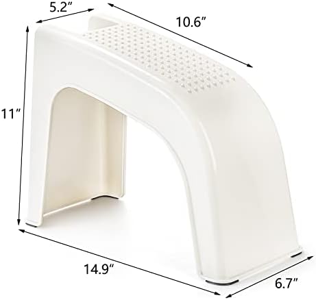 Hedume 2 Pack Shower Foot Rest, Easy Pedicure Foot Rest Stand, Shower Foot Stool for Shaving Legs, Bathing, Manicure, Non-Slip, Built-in Storage