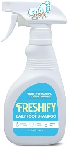 Daily Foaming Foot Shampoo | Moisturizing Foamy Foot Shampoo Spray w/Tea Tree Oil | Athletes Foot Spray Wash Foot Odor Eliminator w/Gentle Exfoliation | Smelly Feet Solutions (10.34 fl oz)