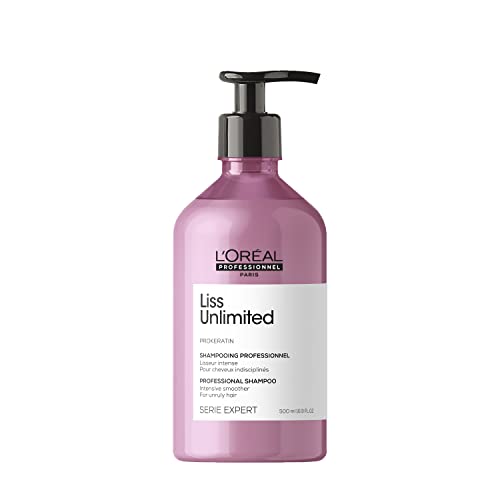 L'Oreal Professionnel Liss Unlimited Shampoo - For Frizz-Prone Hair, Provides Long-Lasting Frizz and Humidity Protection, With Prokeratin