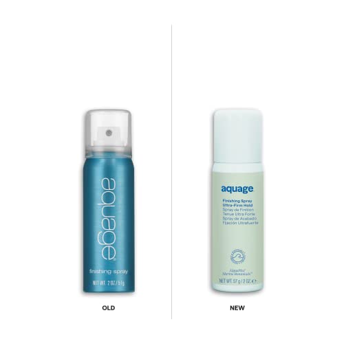 AQUAGE Finishing Spray, Travel Size, Delivers Humidity Resistance and Lasting Firm Hold Style Retention with Max Shine, LVOC, 2 oz
