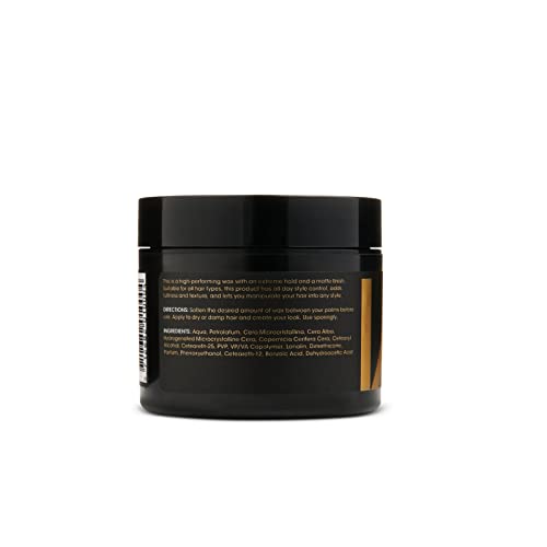 By Vilain Gold Digger Super Strong Hold Matte Finish Clean Cut Look Long Lasting Hair Pomade - Easy to Style for Fullness & Texture Smoothing & Slick Hair Molding Wax Paste Gel for Men - 65ml