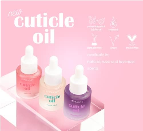 KIARA SKY Cuticle Oil - Hydrating, Nourishing & Moisturizing, Repair for Weak Damaged Nails 0.7 fl oz - Rose Scent