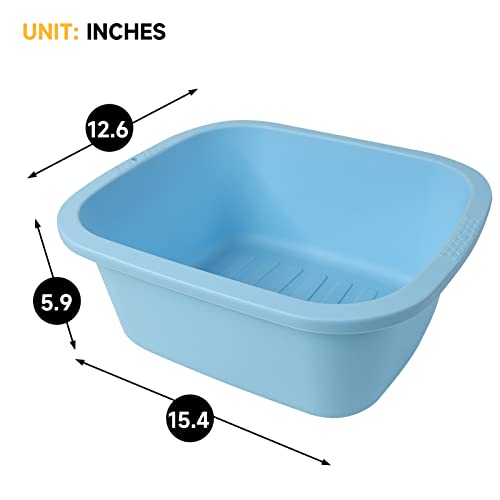 HOMELEX Foot Soaking Bath Basin, Large Size Feet Massager Tub, at Home Spa Pedicure Treatment, 2 Pack Green&Blue