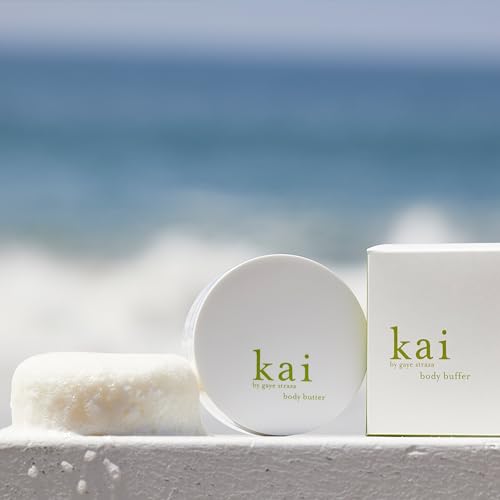 kai Body Buffer, 2 Count, Innovative Bath sponges That Gently exfoliates Skin While Cleansing The Body with a Fresh + Clean Gardenia Scent, Vegan, Cruelty Free, Made in The USA