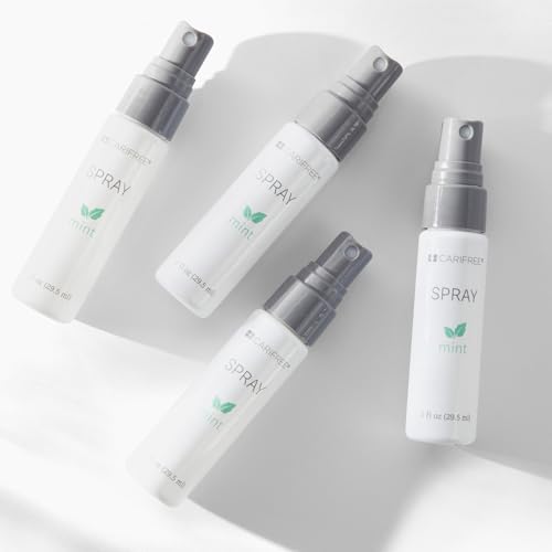 CariFree Oral Spray, Mint Flavored, Xylitol for Moisturization, Neutralizes pH, Fluoride-Free, Freshen Breath, Recommended by Dentists, Made in The U.S.A. 4 Bottles (1 fl. oz. Each)