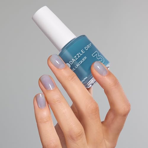 Dazzle Dry Nail Lacquer (Step 3) - Candy Coated - A sheer dolphin blue grey. Jelly. Sheer. (0.5 fl oz)