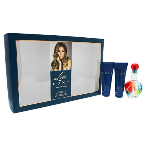 Jennifer Lopez Live luxe by jennifer lopez for women - 3 pc gift set 3.4oz edp spray, 2.5oz shower gel, 2.5oz body lotion, 3 Count