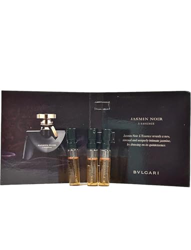 BVLGARI Jasmin Noir L'essence Perfume Sample vial WOMEN Vials 1.5 ml / 0.05 Fl Oz Pack of 3