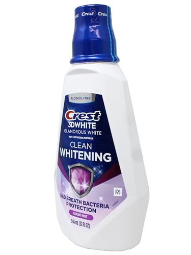Crest 3D White Multi-Care Whitening Rinse, Glamorous White, Fresh Mint-32 oz, 946 milliter