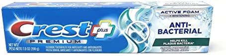 Crest Premium Plus Anti-Bacterial Toothpaste, Smooth Peppermint Flavor 7.0 oz (Pack of 3)