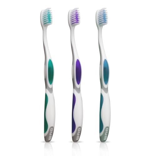 GUM Summit+ Soft Toothbrush, Ultra Fine Tapered Bristles for More Effective Plaque Removal, Extra Soft Toothbrushes for Adults, 10 Count