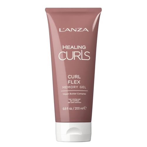 L'ANZA Healing Curls Curl Flex Memory Gel - Curl Gel for Curly Hair - Creates Strong, Long-Lasting and Touchable Hold with Sulphate Free, Paraben Free Formula
