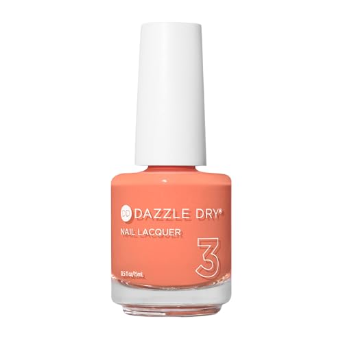 Dazzle Dry Nail Lacquer (Step 3) - Round Trip - A papaya orange. Semi-sheer cream. (0.5 fl oz)
