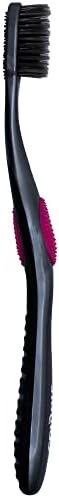 Colgate 360 Charcoal Infused Toothbrush, Floss-Tip Bristles, Soft (Colors Vary) - Pack of 6