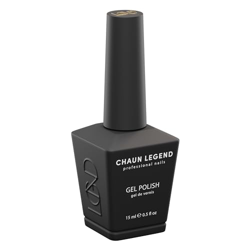 Chaun Legend UV Gel Nail Polish, 0.5 Ounce Long Lasting Salon Quality, Bubble Free Professional Manicures, Quick Dry, High Shine, Black Diamond LG5080 (opaque black)