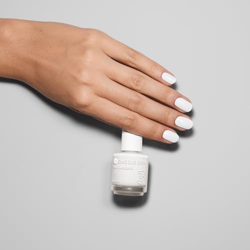 Dazzle Dry Nail Lacquer (Step 3) - White Lightning - A true stark white full coverage cream. (0.5 fl oz)