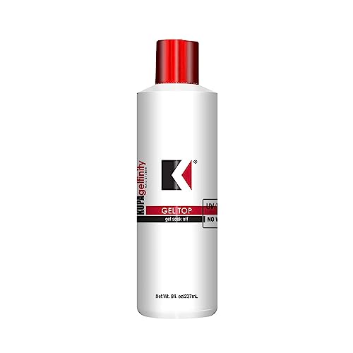 KUPA GelFinity - Soak Off Gel - Top Coat Glossy Finish (No-Wipe) 8.0 Fl Oz