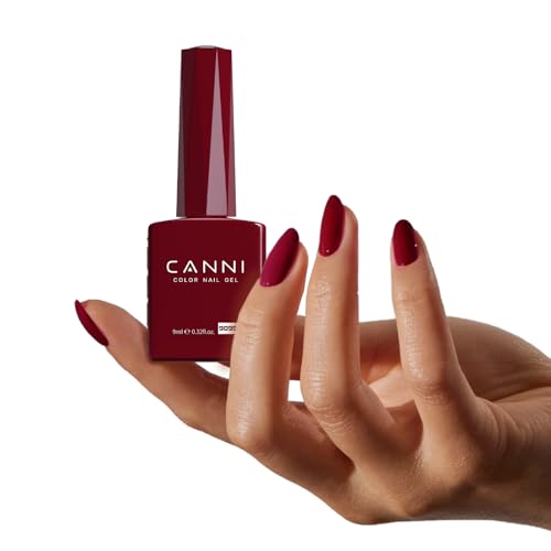 CANNI 6 Colors 9 ML Hema-Free Dark Red Gel Polish Set, Deep Cherry Red Burgundy Gel Nail Polish Blood Wine Red Color Kit, Soak Off LED Nail Gel Manicure Kit DIY at Home Salon Gifts