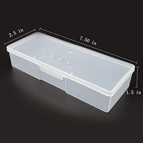 Clear Manicure Tool Box, Personal Nail Box Storage Case for Organizing, Plastic Nail Tool Box for Manicure Pedicure Kit (12pcs)