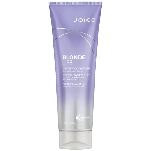 Joico Blonde Life Violet Conditioner | For Cool & Bright Blonde Hair | Neutralize Brassy Tones | Banish Yellow Tones | Boost Shine | Sulfate Free | With Monoi & Tamanu Oil