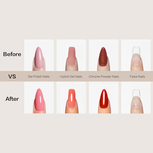 CurvLife 15ml No Wipe Top Coat Clear Glossy Gel Tips Base and 15ml Top Coat Set Soak off UV LED Drying Long Lasting Shiny nail gel polish