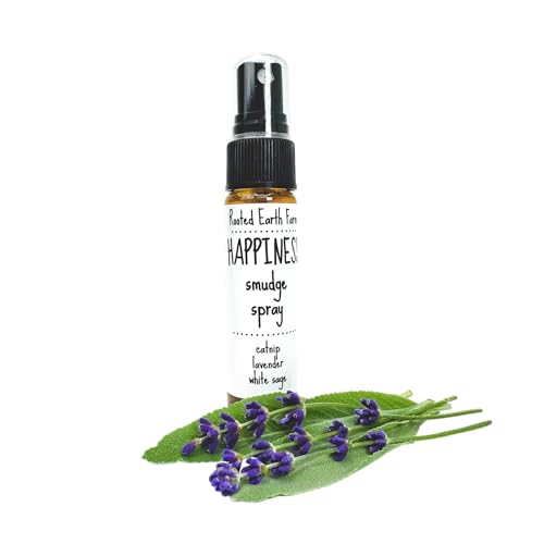 Happiness Smudge Spray - 1 fl oz - Body Spray - Room Mist - Lavender Smudging - Energy Cleansing