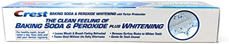 Crest Baking Soda Peroxide Whitening Tartar Toothpaste, 2.9 Oz, Fresh Mint, Pack of 4