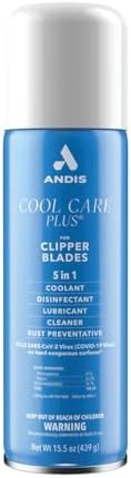 ANDIS Cool Care Plus Spray for Clipper Blades, 15.5 Oz. With Clipper Cleaning Brush