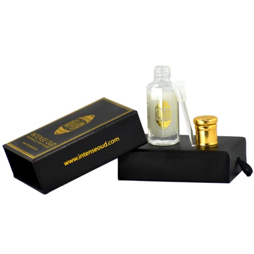 INTENSE OUD Musk Tahara Arabian Perfume Oil for Men & Women, Long Lasting Alcohol-Free Concentrated Fragrance, 12ml (0.40 oz) in Black Gift Box, White Musk & Vanilla Notes