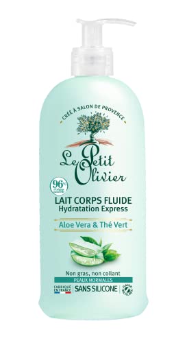 Le Petit Olivier Light Body Lotion - Aloe Vera And Green Tea - Express Moisturizing - No Greasy Or Sticky Feeling - Skin Is Soft And Silky - For Normal Skin - 8.4 oz