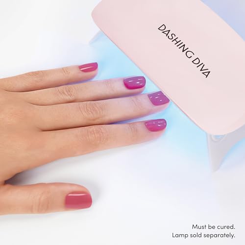 Dashing Diva Glaze Nail Strip Set - Grapefruit Gone Wild - Long Lasting, Chip Resistant, Semi-Cured Gel Nail Strips - Summer Gel Set - 4-Piece Manicure Kit with 32 Strips