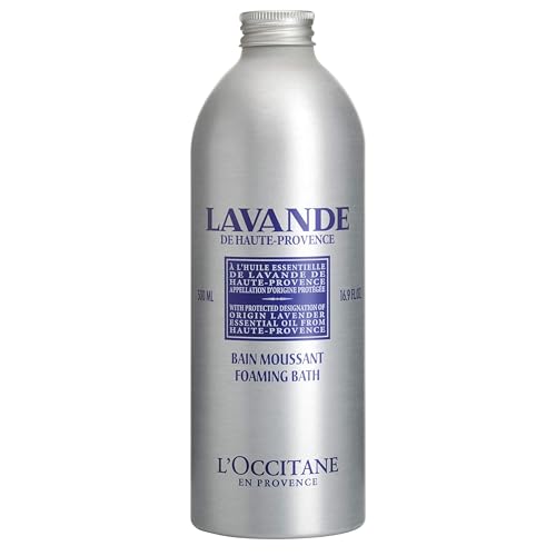 L'OCCITANE Foaming Bath: Relaxing Lavender, Comforting Shea, Beautifying Almond Milk, Citrusy Verbena, Cleansing Bubble Bath, 16.9 Fl. Oz