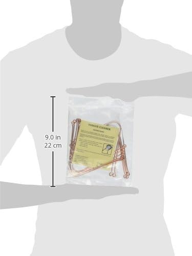 HealthAndYoga™ qSwipe Lite Copper Tongue Cleaners (Pack of 12) – Prevents Bad breath, Improves taste- Flexible, Curved ends provide good grip – Complete Oral Care/Hygiene for Travel/Office/Home