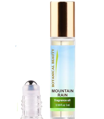 Botanical Beauty MOUNTAIN RAIN FRAGRANCE OIL ROLL-ON 0.169 FL OZ (5 ML) Rollerball Perfume, Alcohol-Free, Long Lasting