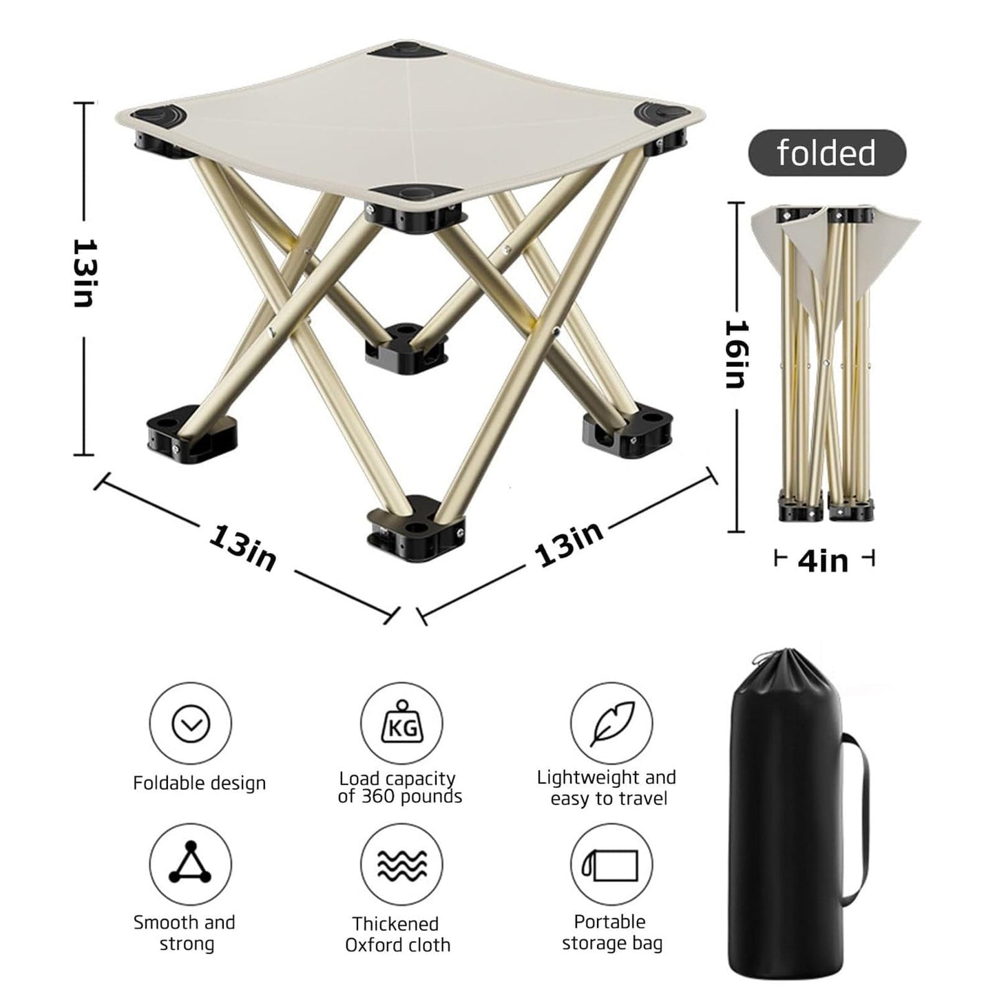 Kieccall Outdoor Portable Folding Stool