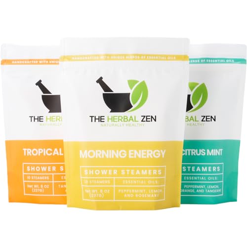 Bulk Shower Steamers with Essential Oils Combo Set by The Herbal Zen (3 Packs of 10 tablets, Value Set), Bulk Shower Bombs, Relaxation Gift for Women and Men, Birthday Gifts, Mothers Day Gift