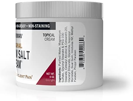 Kirkman – Epsom Salt Cream – 4oz Cream – Gluten Free – Casein Free