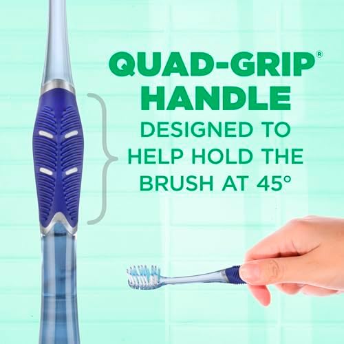 GUM Technique Deep Clean Toothbrush - Compact Soft - Soft Toothbrushes for Adults with Sensitive Gums - Extra Fine Bristles, 1ct (12pk)