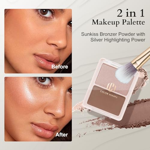 Color Nymph Beginners Makeup Kit For Girls Makeup Set for Teen Full Face Makeup Kit For Women with Cosmetic Bag included 9 Color Eyeshadow Palette Concealer Liquid Blush Eyeliner Lipgloss