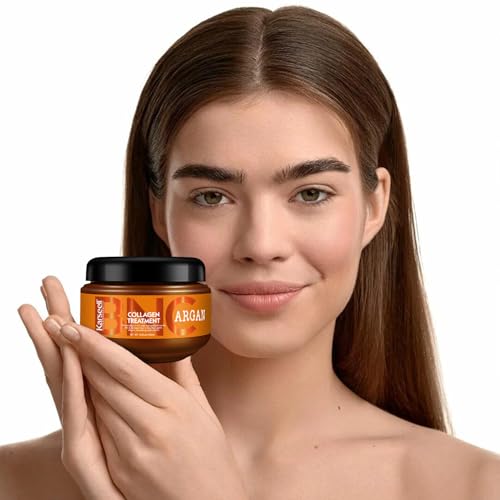 Karseell BNC Collagen Hair Treatment Deep Repair Conditioning Argan Oil Collagen Hair Mask Essence for Dry Damaged Hair All Hair Types 18.6 oz 550ml