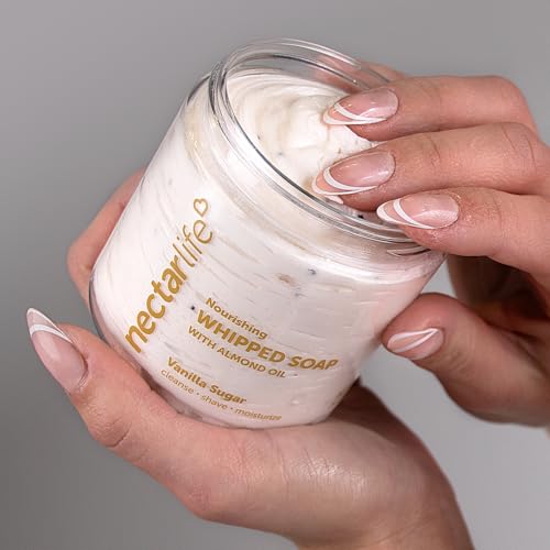 Daily Glow Kit Body Skin Care Set, Whipped Soap, Sugar Body Scrub, Hand Wash (Full Size, Vanilla)